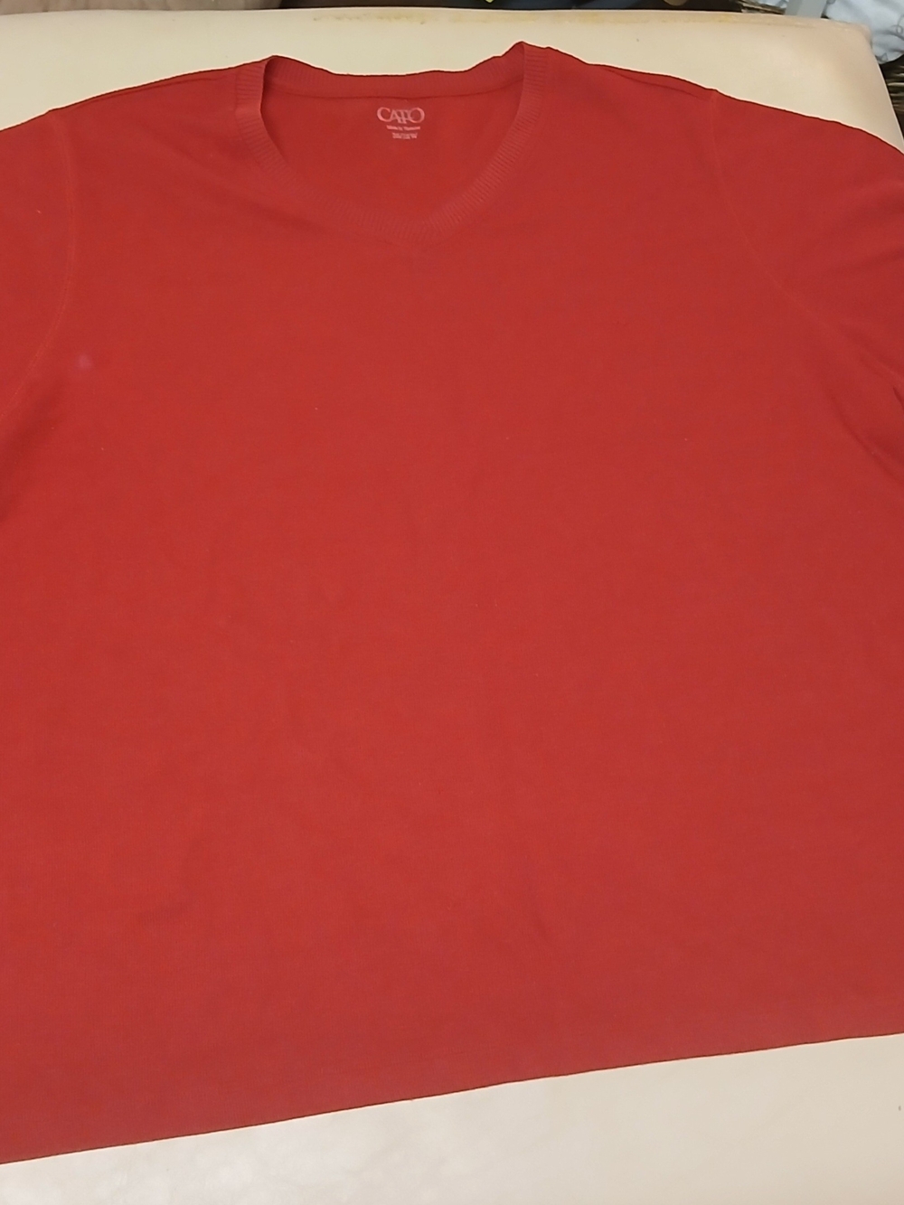 Ladies Cato red shirt top 26w 28w 3x 4x women's plus Basic Tee Top Comfy Stretch
